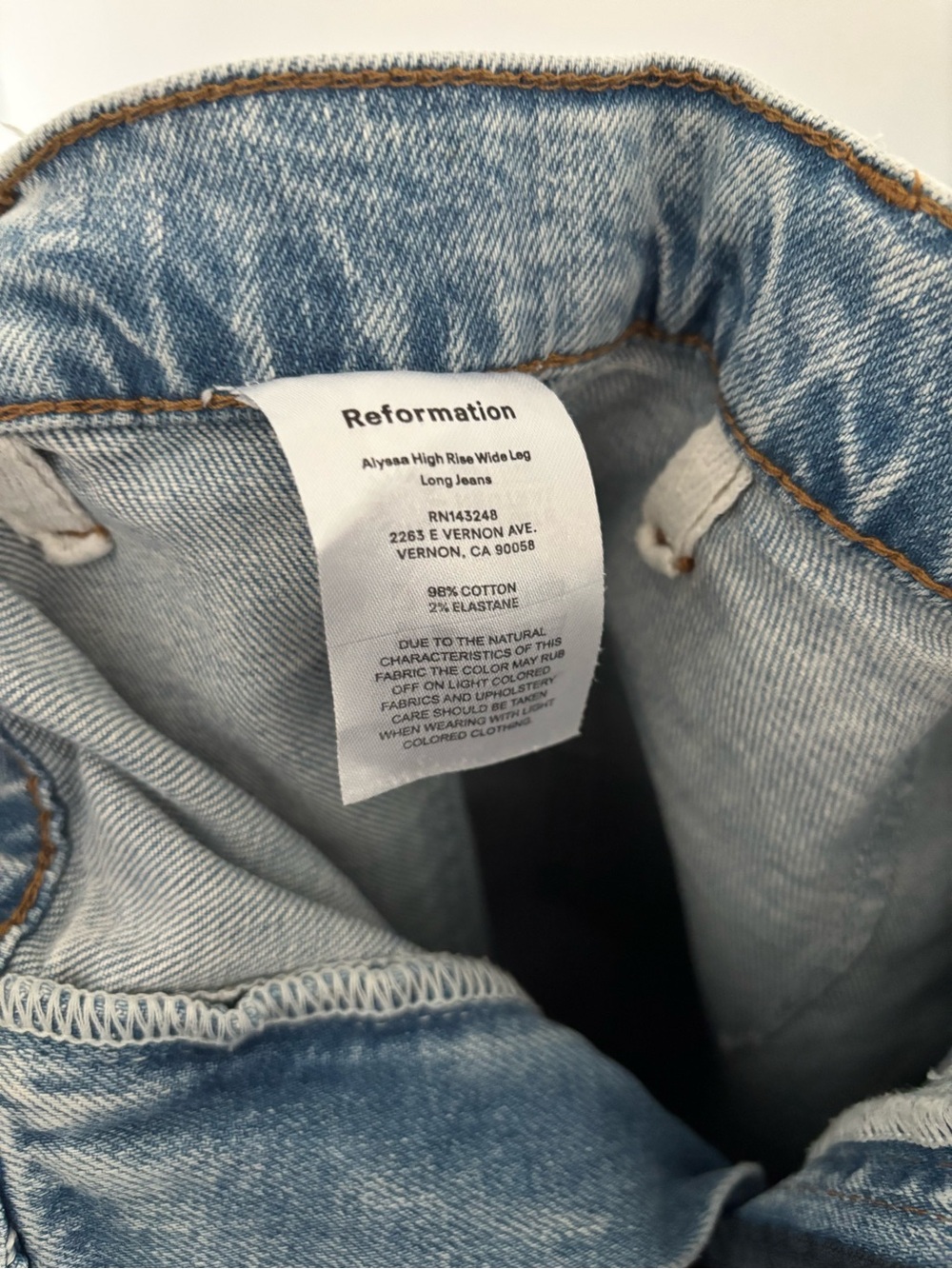 Reformation Alyssa Wide Leg Jeans - Picture 5 of 5